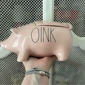 COPY - Rae Dunn Pig Canister OINK - Pale Pink
